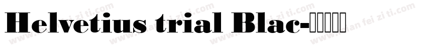 Helvetius trial Blac字体转换
